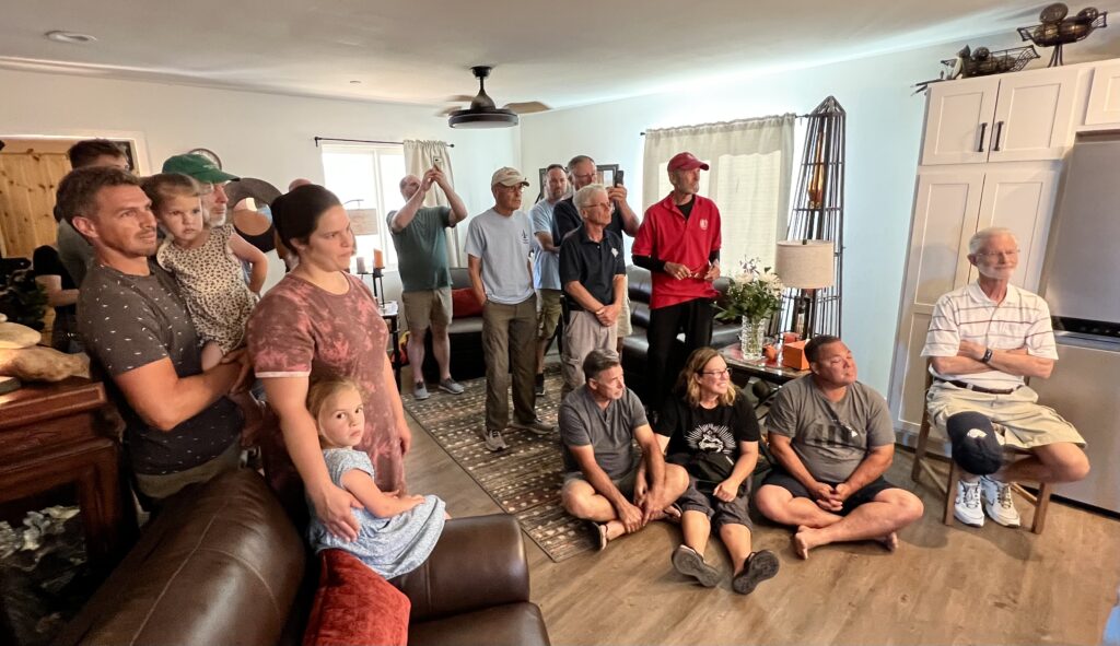 Guests at Angie's home dedication